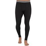 Fruit of the Loom Men's Recycled Premium Waffle Thermal Underwear Long Johns Bottom (1, 2, 3, and 4 Packs), Black, Large