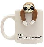 Decodyne Funny Sloth Coffee Mug - Cute Sloth Gifts For Coworkers Women & Men - White Elephant Gifts for Adults, Funny Office Present