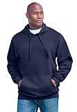 KingSize Men's Big & Tall Fleece Pullover Hoodie - 4XL, Navy