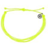 Pura Vida Originals Neon Yellow Bracelet - Waterproof, Adjustable - Coated Charm