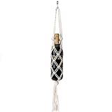 Lagnlnaoy Hand-Woven Cotton Rope Mesh Wine Bottle Holder Wine Bottle Bag Beverage Bag Suitable For Festivals And Parties Net