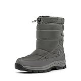 DREAM PAIRS Women's Winter Snow Boots Waterproof Lightweight Warm Fashion Janara Mid Calf Boot,Size 9,Grey