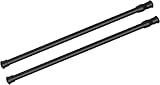 2Pcs Spring Tension Curtain Rod，21-38 Inches Adjustable Expandable Pressure Black Curtain Tension Rods For Kitchen, Bathroom, Window, Home