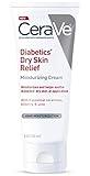 CeraVe Moisturizing Cream for Diabetics’ Dry Skin, Urea Cream with Bilberry for Face and Body, Fragrance Free & Paraben Free, 8 Ounce