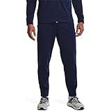 Under Armour Mens ArmourFleece Straight Leg Pant, (410) Midnight Navy / / Black, Medium