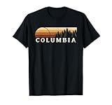 Columbia, LA Vintage Evergreen Sunset Eighties Retro T-Shirt