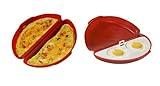 Microwave Egg Cooker for Sandwiches & Omelets – BPA-Free Microwave Egg Poacher, Fried Egg Maker, Omelet Maker, & Scrambled Egg Cooker – 2-Piece Breakfast Maker by Dependable Industries Inc. Essentials