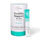 Premama Fertility Support for Her Powder Packets, Multivitamin Supplement To Support Normal Ovulatory Function and Egg Quality, Gluten-Free, Vegan, Unflavored, 28 Single-Serve Packets