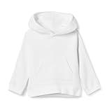 Amazon Essentials Girls' Pullover Hoodie Sweatshirt, White, Medium