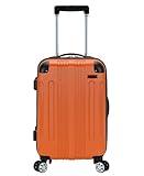 Rockland London Hardside Spinner Wheel Luggage, Orange, Carry-On 20-Inch