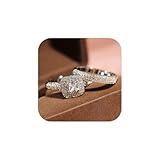 cyber of monday deals Stackable Inlaid Diamond Zircon Fashion Wedding Ring Luxury Microinlaid Diamond Couple Rings Womens Wedding Band Ring saved for later items sales today clearance