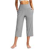 Summer Capris for Women Lightweight My-Orders Capri Pants for Women Summer Wide Leg Capri Pants with Pockets Tummy Control Yoga Capris Plus Size Cropped Pants Day Deals Prime Today 2025 Grey Xx-Large