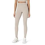 Amazon Essentials Women's Active FormFlex Buttery Soft High Waist 27.5" Inseam Full Length Yoga Workout Leggings with Pockets, Taupe, Medium