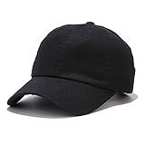 NPQQUAN Original Classic Low Profile Baseball Cap Golf Dad Hat Adjustable Cotton Hats Men Women Unconstructed Plain Cap Black