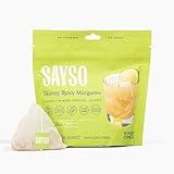 SAYSO Skinny Spicy Margarita Original Cocktail Tea Bag | Cocktail or Mocktail in Under 1 Min, Without Hot Water, <1G Sugar, 20 Calories, Non-GMO, Gluten-free, Kosher & Vegan Mixer, 8 count