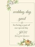 wedding day guest: for being a part of our special day / 120 pages