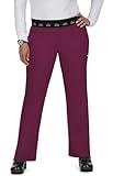 KOI Lite Spirit Women's 5-Pocket Stretch Yoga-Style Scrub Pants Wine 5X-Large