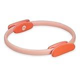 POPSUGAR Pilates Ring (15" Rose Pink/Berry, 1 lb), Dual-Grip Magic Circle Fitness Ring for Added Resistance, Tone, Sculpt & Strengthen Muscles, Pilates Ring Circle for Stretching & Home Gym Exercise