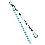 Pecihiko Scuba Diving Stick, 13'' Aluminium Alloy Lobster Tickle Stick Pointer Rod with Stretchable Lanyard, Measuring Scale and Aluminum Safety Spring Hook for Scuba Diving, Snorkeling Blue