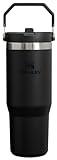 Stanley IceFlow Stainless Steel Tumbler - Vacuum Insulated Water Bottle for Home, Office or Car Reusable Cup with Straw Leak Resistant Flip Cold for 12 Hours or Iced for 2 Days, Black 2.0, 30oz