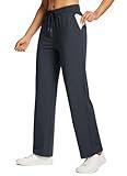 BALEAF Women's Straight Leg Sweatpants Wide Leg Athletic Lounge Pants Pockets Stretch Workout Tall Black M