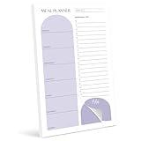 Organize Your Meals 6x9 Inch Magnetic Meal Planner for refrigerator, 52-Week Notepad with Perforated Shopping List - Your Ultimate Weekly Menu Planner & Grocery List Pad