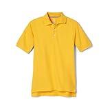 French Toast boys Short Sleeve Pique (Standard & Husky) Polo Shirt, Gold, 18-20 Husky