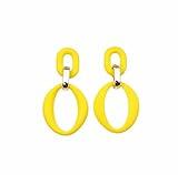 YEATMUE Acrylic Oval Earrings for Women, Minimalism Fashion Neno Summer Jewelry Boho Beach Earring Stud Statement Dangle Drop Nude Earrings - Yellow