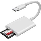 USB C SD Card Reader, WNXSLOAD SD Card Adapter with Dual Slots for iPhone 15 16 Pro iPad Mac MacBook Laptop Android, USB-C/TypeC High-Speed Trail Camera Memory Card Reader, Plug & Play - 2 Slots