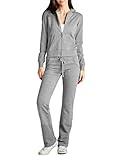 NE PEOPLE Womens Hoodie and Sweatpants Tracksuit Set, Newts01-heathergray, Medium
