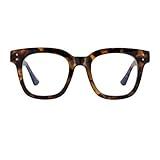Madison Avenue Women Blue Light Glasses,Oversize Blue Light Blocker for Women, Anti Eyestrain & UV Protection Computer Eyeglasses Hanna (Tortoiseshell)