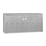 Salsbury Industries 3507ASU Surface Mounted Vertical Mailbox with 7 Doors and USPS Access, Aluminum