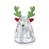 Swarovski Holiday Cheers Reindeer, Small, Multicolored Swarovski Crystals, Part of the Swarovski Holiday Cheers Collection