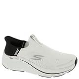 Skechers Women's Max Cushioning Elite 2.0 Eternal Hands Free Slip-ins Sneaker, White/Black, 8