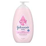 Johnson's Baby Lotion with Coconut Oil, Aloe Vera & Vitamin B5, 72 HR Hydration, Skin Moisturizer, Hypoallergenic, Safe for Newborn, Protects From Dryness &; Strengthens Skin, 27.1 fl. oz