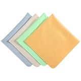 4 PCS Eye Glass Cleaner Wipe, Soft Eyeglass Microfiber Cleaning Cloths for Effective Cleaning Cell Phones, TV Screens, Cameras Lenses Eyeglasses and All Delicate Surface (12x12Inches)