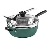 Cuisinart Preferred Pan 4-Pc Set - Sensible Sage Green (4.5 Qt. Multi-Purpose Pan w/Cover, Steamer, Slotted Turner)