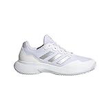 adidas Women's GameCourt 2 Sneaker, White/Silver Metallic/White, 8.5