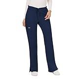 Cherokee Women's Mid Rise Moderate Flare Drawstring Pant, Navy, Medium
