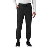 Hanes Healthcare, Scrub Joggers for Men, Moisture-Wicking & Odor Control, Multiple Pockets, New Ebony, X Large