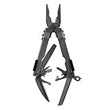Gerber Gear Multi-Plier 600 - 14-in-1 Multitool with Sheath, Needlenose Pliers, Screwdriver, Serrated Knife, Wire Crimper, Bottle Opener, Can Opener & More - Made in USA - Black