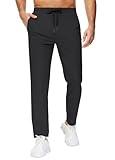 MIVEI 36" Inseam Men's Sweatpants with Zipper Pockets Men Joggers Running Workout Athletic Gym Track Tall Pants Black