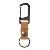 Carhartt unisex adult Nylon Duck Key Keeper, Durable Keychain With Self-locking Clip Wallet, Nylon Duck (Carhartt Brown), One Size US