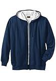 Boulder Creek by KingSize Men's Big & Tall Full-Zip Thermal Hoodie - 3XL, Navy