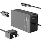 [Upgraded Version] Surface Pro Charger 65W for Surface Pro 3/4/5/6/7/8/9/X Power Supply Adapter, Compatible for Both Microsoft Surface Book Laptop/Tablet，Works with 65W&44W&36W&24W (10 Ft Cord)