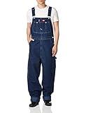 Dickies mens Classic Bib overalls and coveralls workwear apparel, Washed Indigo Blue, 38W x 30L US