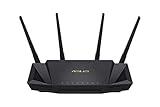 ASUS RT-AX3000 Ultra-Fast Dual Band Gigabit Wireless Router - Next Gen WiFi 6, Adaptive QoS, and AiProtection by Trend Micro | 1x WAN, 4x 1G LAN, 1x USB 3.0 - AiMesh Compatible