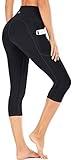 IUGA High Waisted Yoga Pants for Women with Pockets Capri Leggings for Women Workout Leggings Yoga Capris