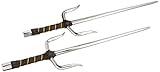 MASTER USA Martial Arts Training Sais, 15 Inch Length, Stainless Steel Blades, Wrapped Handle, Silver, Practice, Cosplay, Pack of 2
