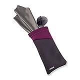 Carson Eyeglass Pouch with Built-in Microfiber Cloth for Reading Glasses, Sunglasses and Eyewear - Plum Purple, XX-Large